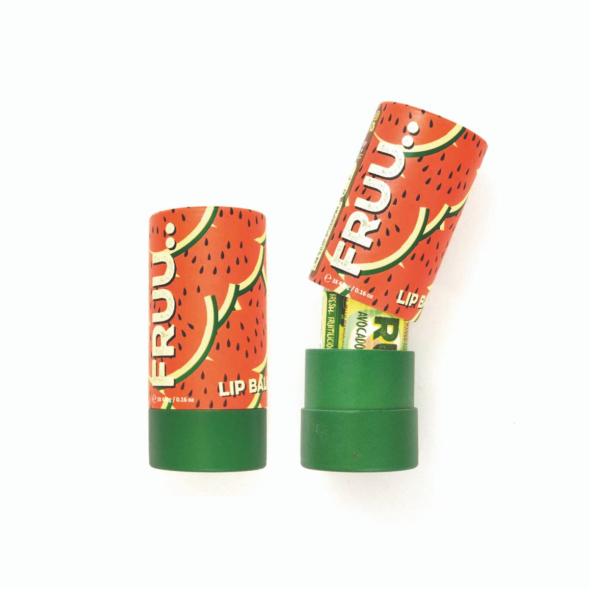Watermelon, Strawberry and Avocado Lip Balm Gift Set