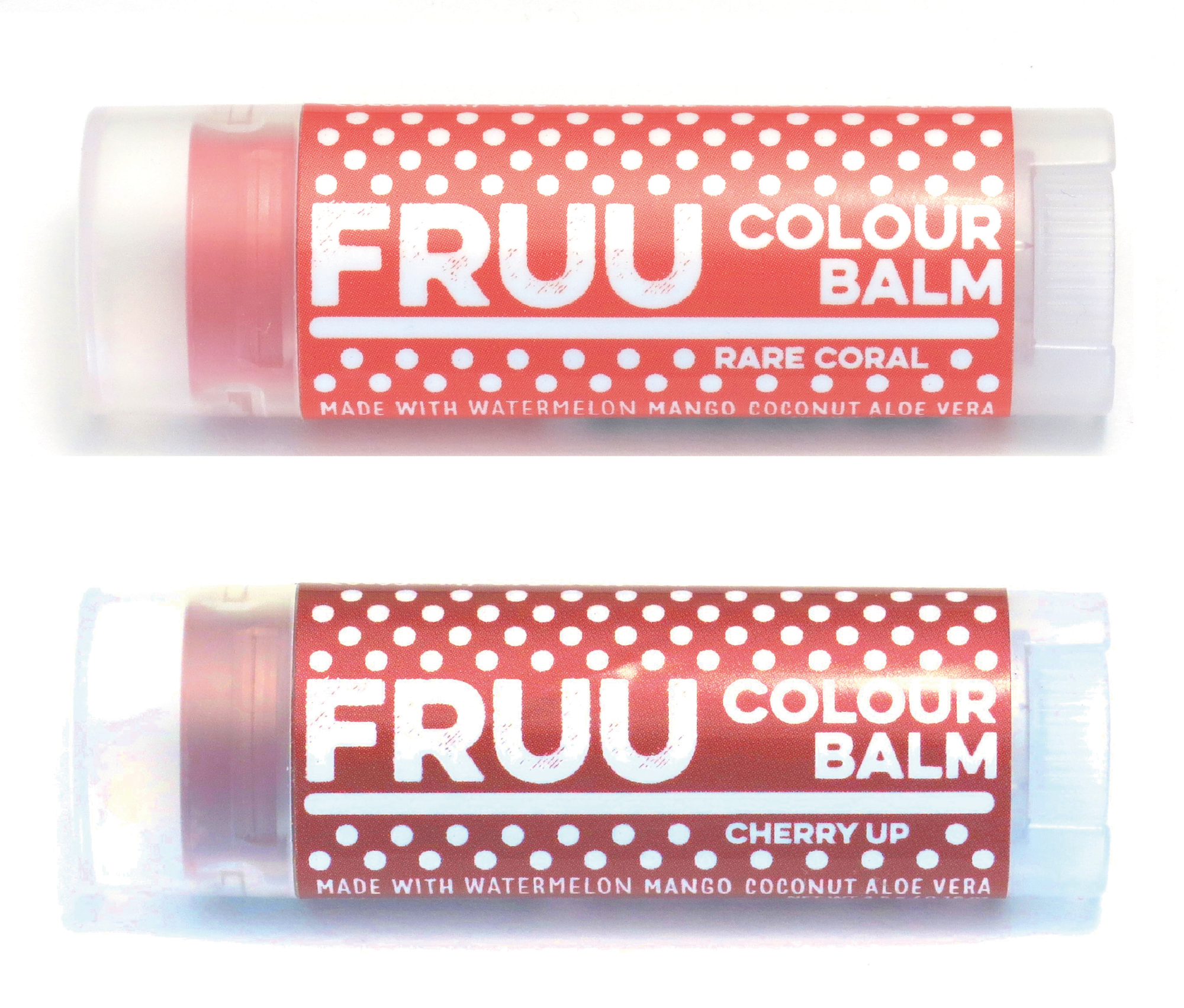 FRUU Colour Balm Duo – Rare Coral & Cherry Up
