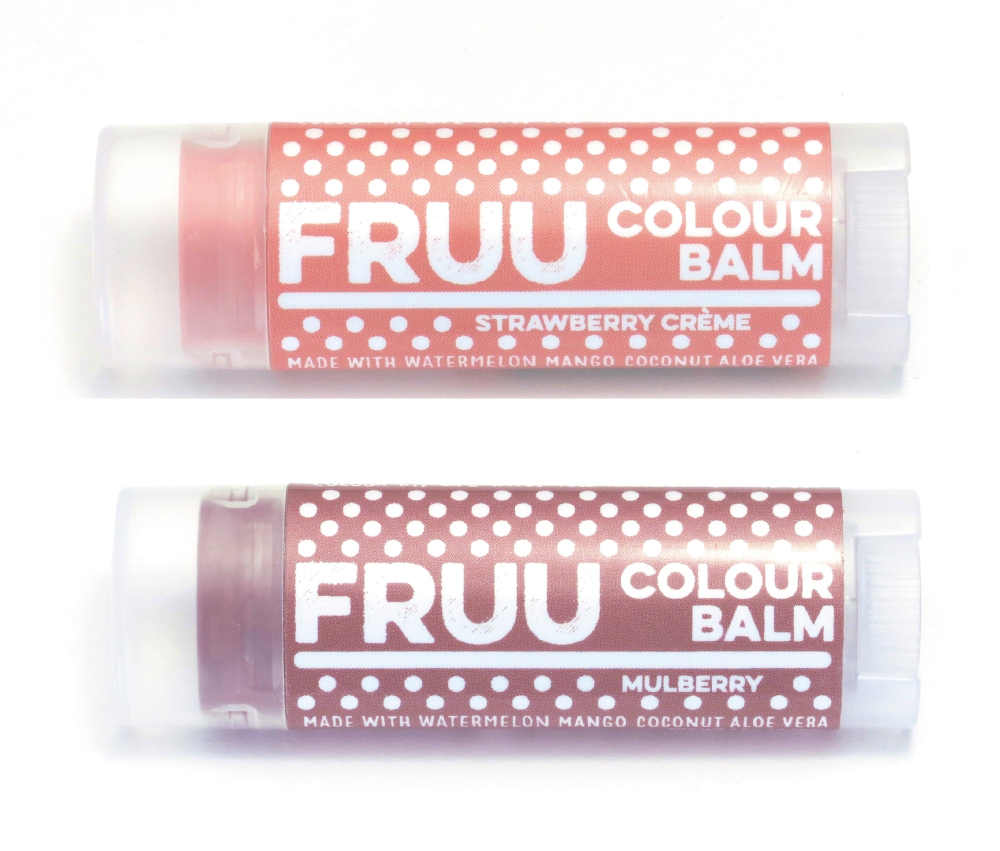 FRUU Colour Balm Duo – Strawberry Crème & Mulberry