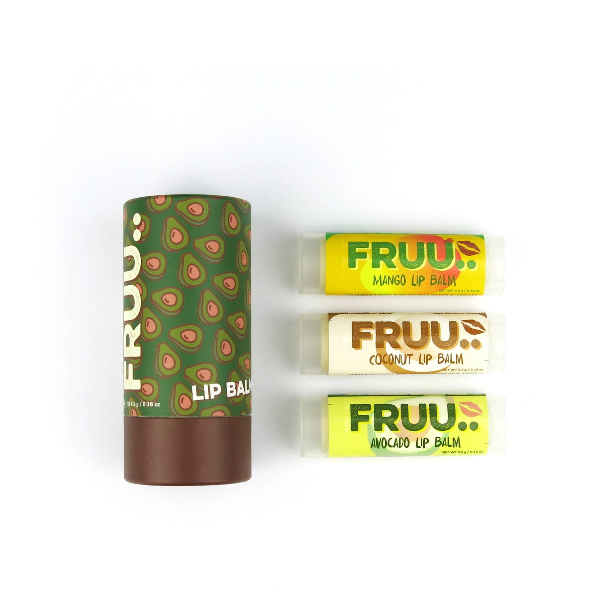 Avocado, Mango and Coconut Lip Balm Gift Set